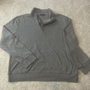 Tahari Men's 1/4 Quarter Zip Cotton Sweater Pullover‎